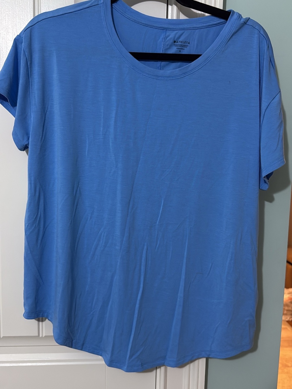 Athleta Cornflower Blue Short Sleeve Crewneck Tee